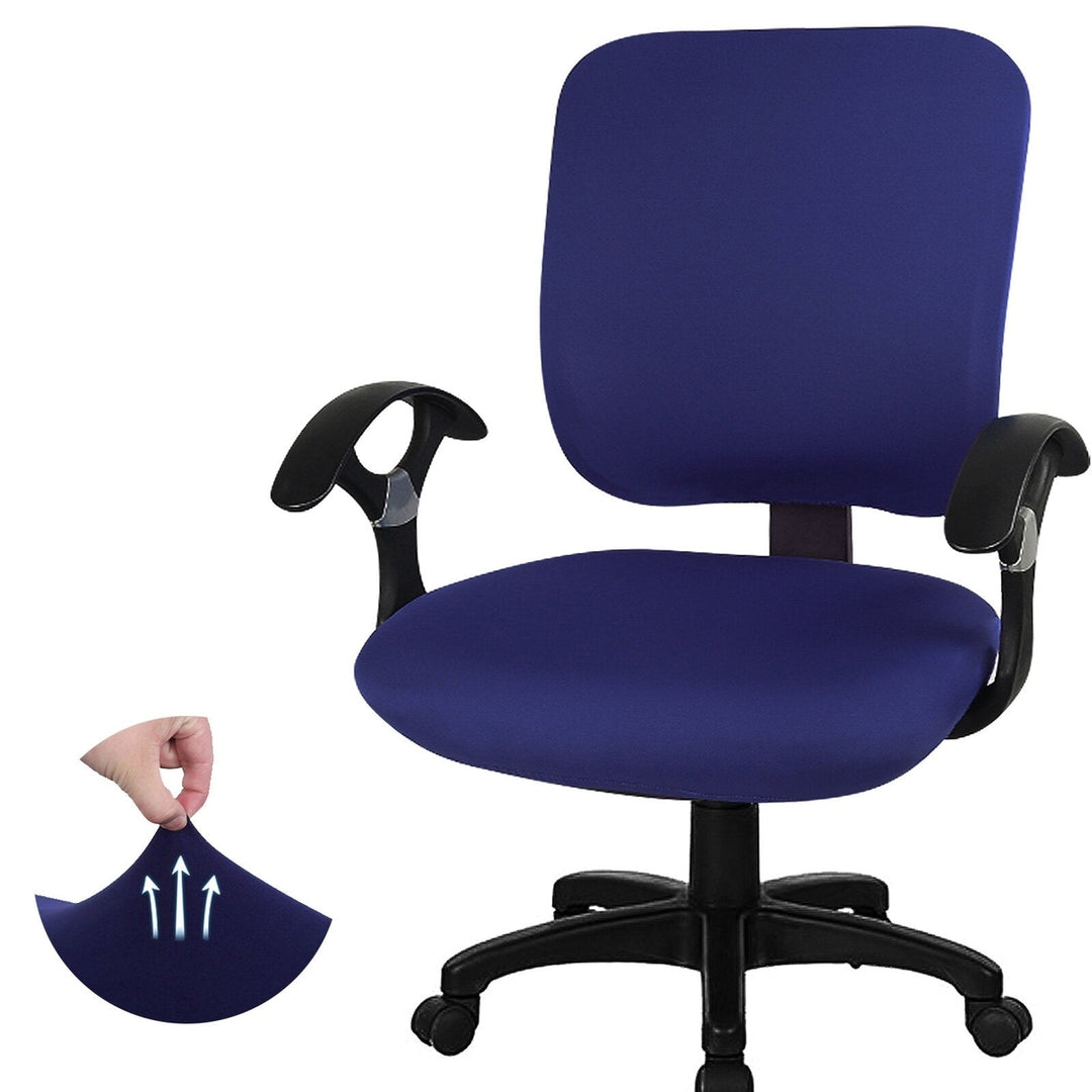 Office Chair Covers 2piece Stretchable Computer Office Chair Cover Universal Chair Seat Covers Image 5