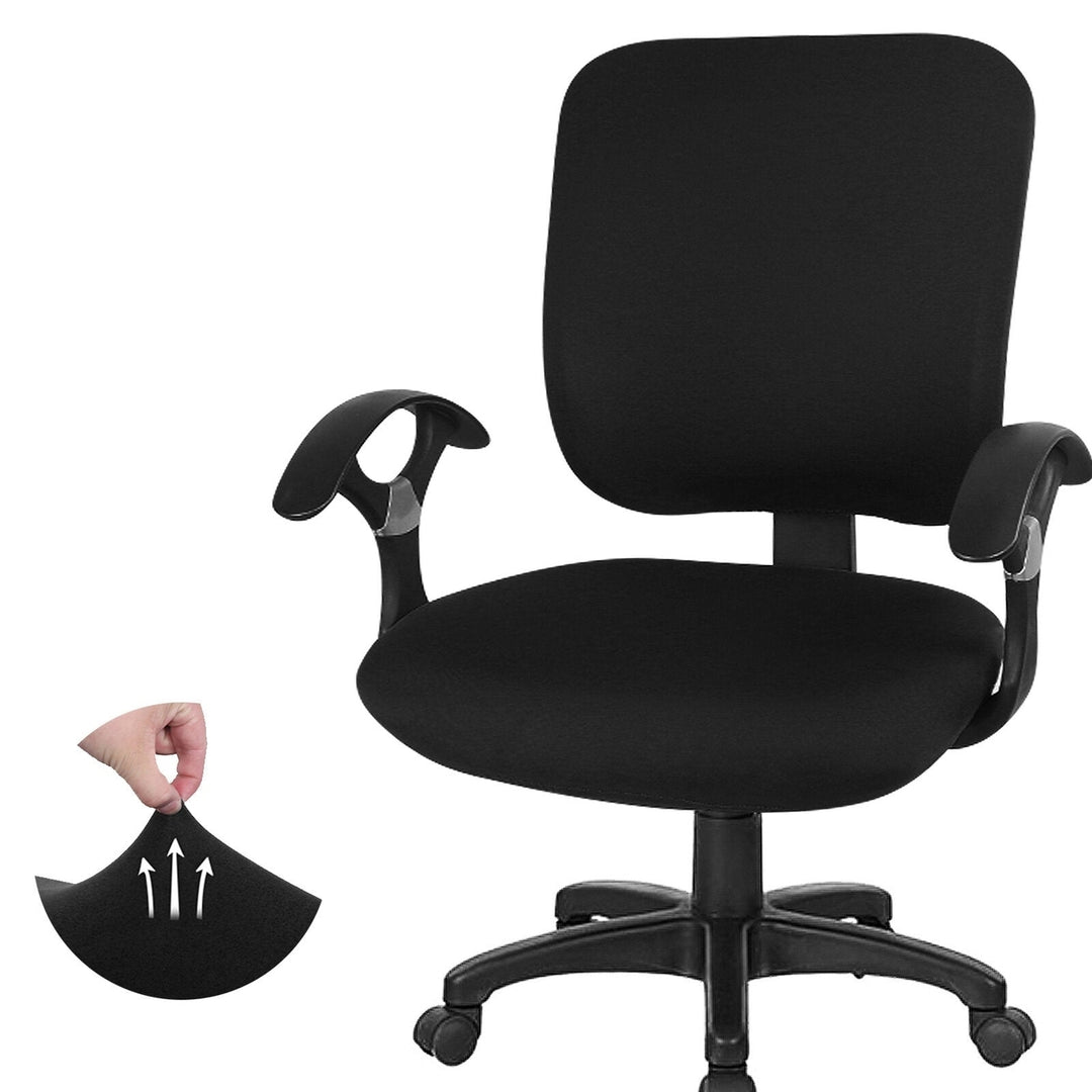 Office Chair Covers 2piece Stretchable Computer Office Chair Cover Universal Chair Seat Covers Image 1