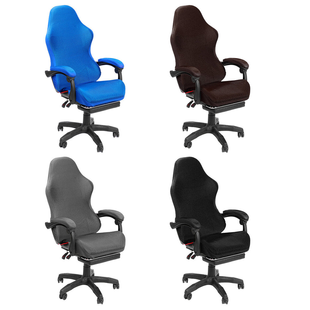 Office Swivel Computer Gaming Chair Cover Washable Stretch Armchair Seat Slipcover Polyester Covers for Reclining Gaming Image 4