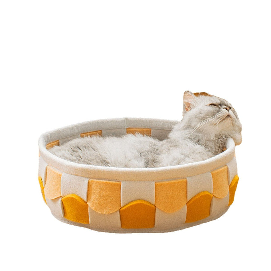 Natural Felt Pet Cat Cave Beds Nest House For Cats Small Dogs Pets Supplies Image 1