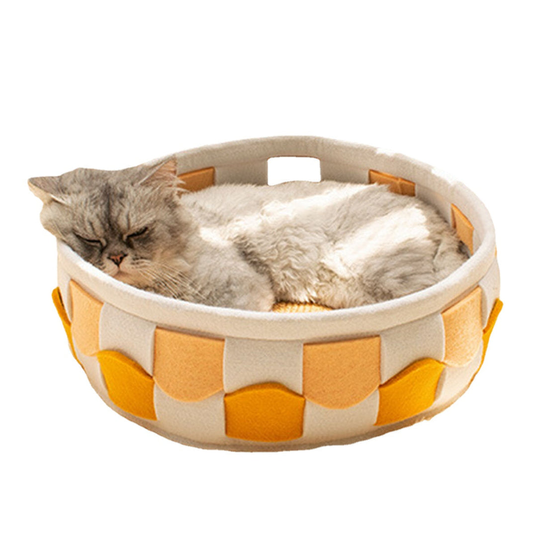 Natural Felt Pet Cat Cave Beds Nest House For Cats Small Dogs Pets Supplies Image 4