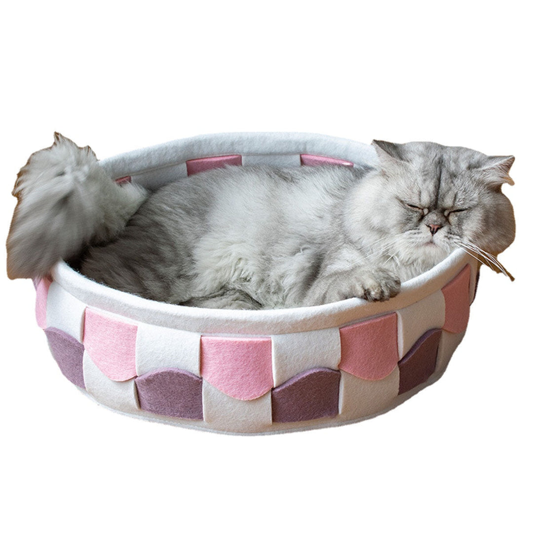 Natural Felt Pet Cat Cave Beds Nest House For Cats Small Dogs Pets Supplies Image 8