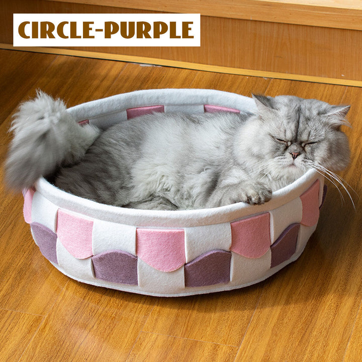 Natural Felt Pet Cat Cave Beds Nest House For Cats Small Dogs Pets Supplies Image 11