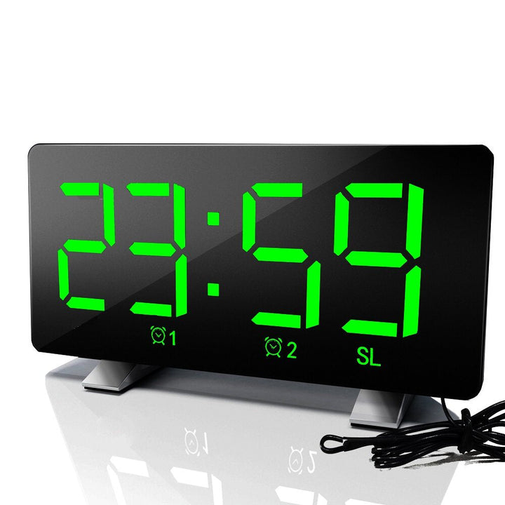 LED Radio Alarm Clock Creative Snooze Electronic Clock USB Charging Digital Desk Clock Image 2