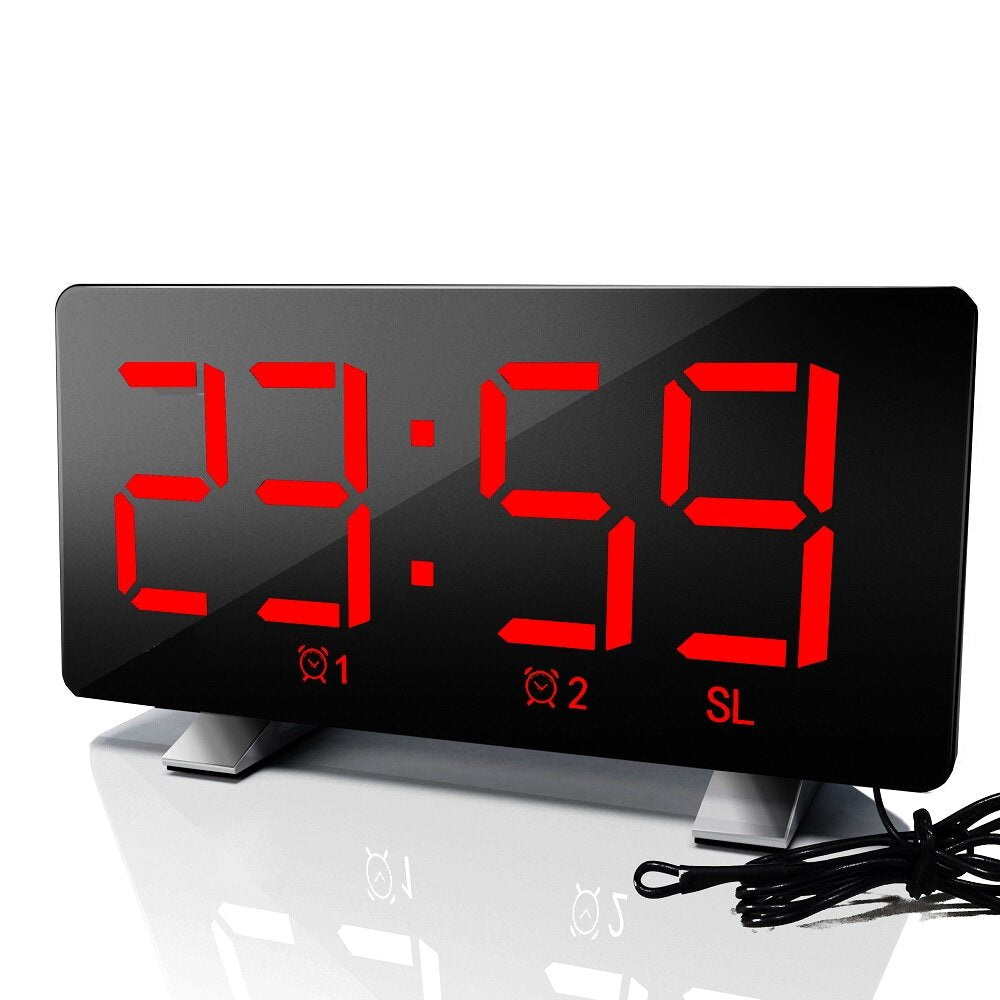 LED Radio Alarm Clock Creative Snooze Electronic Clock USB Charging Digital Desk Clock Image 4