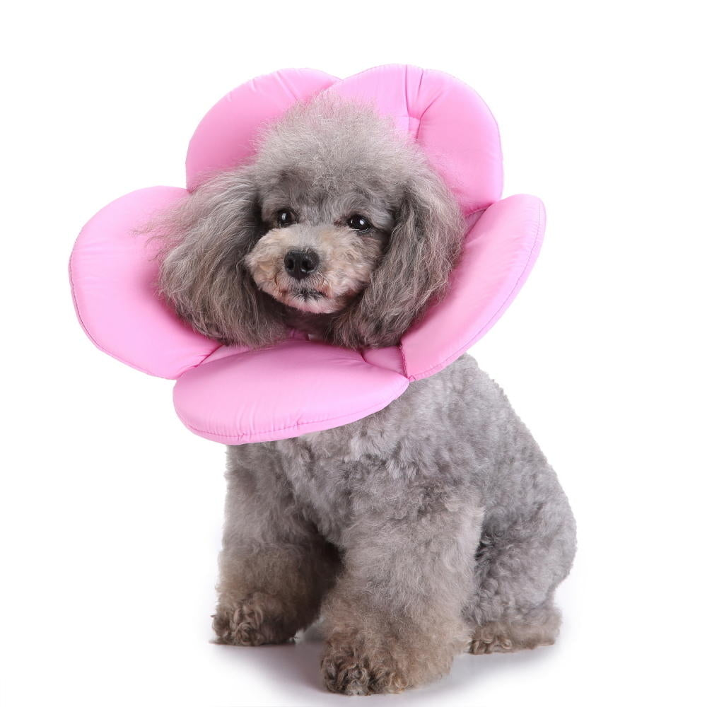 Soft Sponge Flower Shape Dog Cat Collar Pet Elizabeth Circle Wound Healing Anti-Bite Image 1