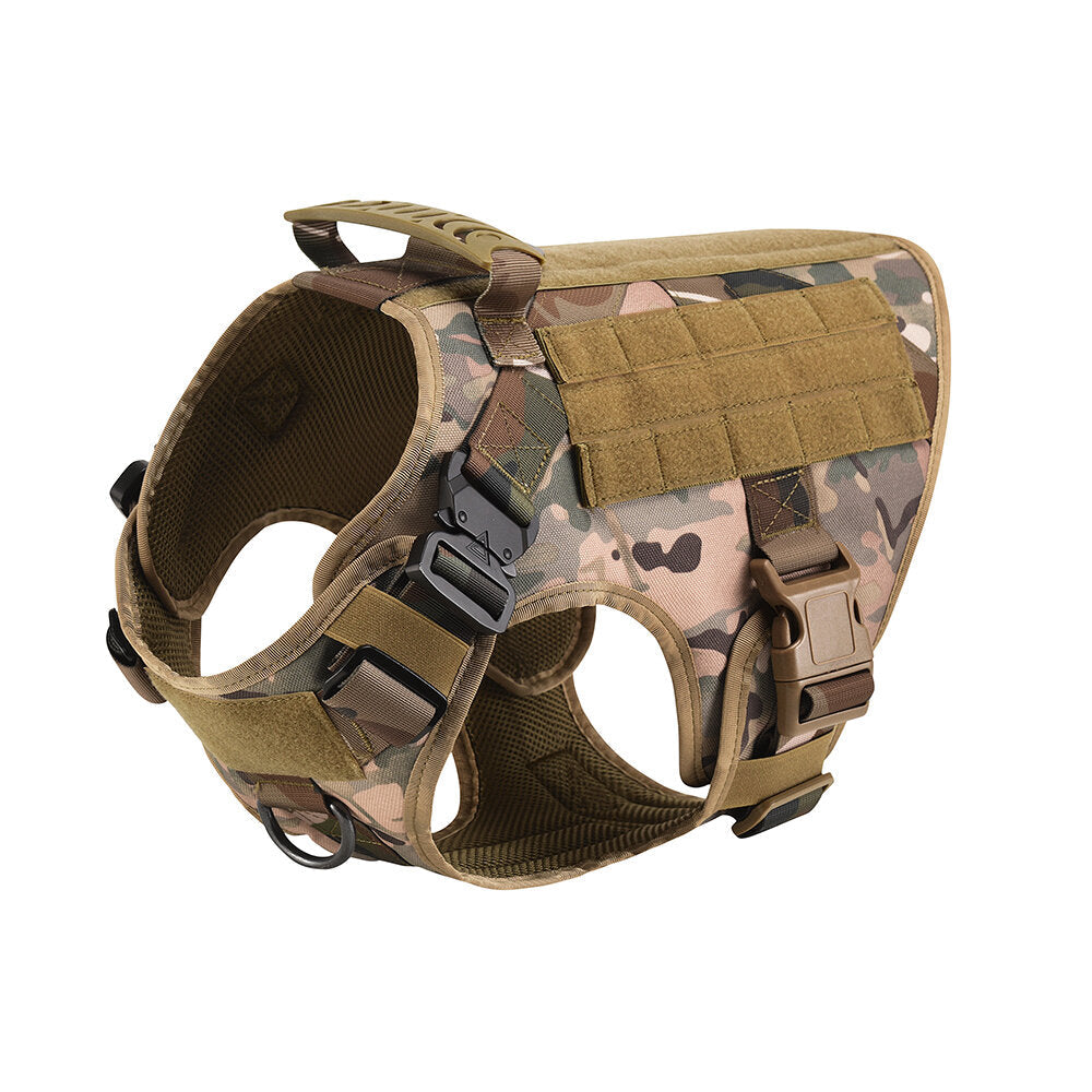 No Pull Harness For Large Dogs Military Tactical Dog Harness Vest German Shepherd Doberman Labrador Service Dog Training Image 3