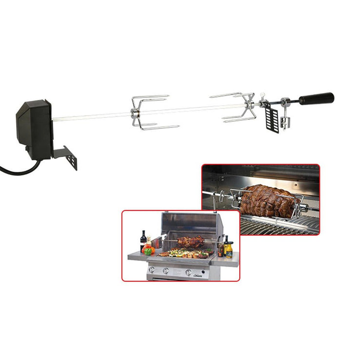 Outdoor Automatic Eletric BBQ Grill Rotisserie Motor Stainless Steel Barbecue Rack Rotating Fork Kits Machine Image 4