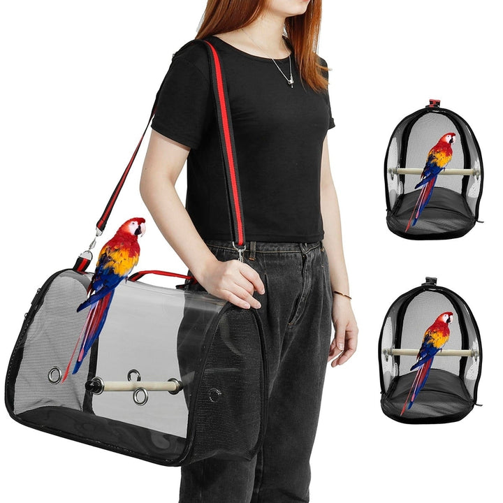 Outdoor Bird Shoulder Bags Portable Parrot Carry Cage Pet Breathable Space Pet Carrier Bag Image 1