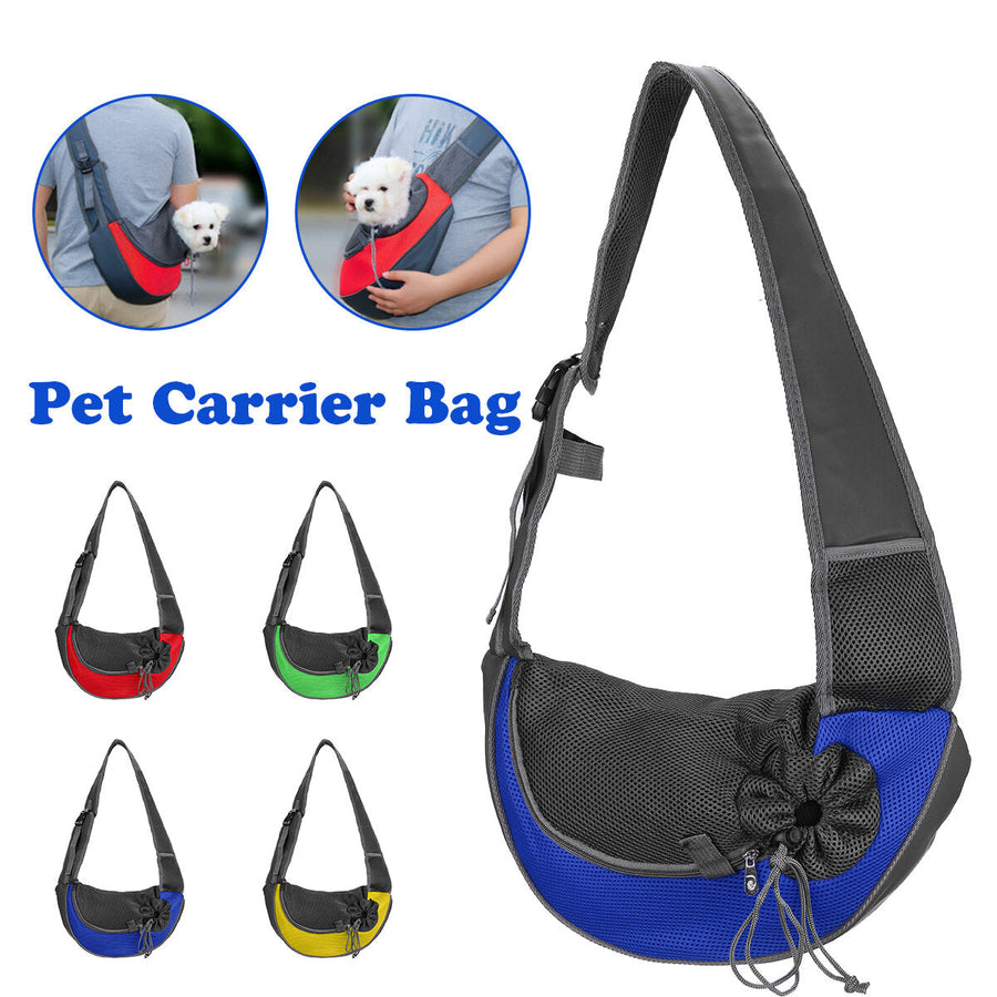 Outdoor Breathable Pet Puppy Dog Carry Shoulder Carrier Bag with Mobile Phone Storage Pack Image 1