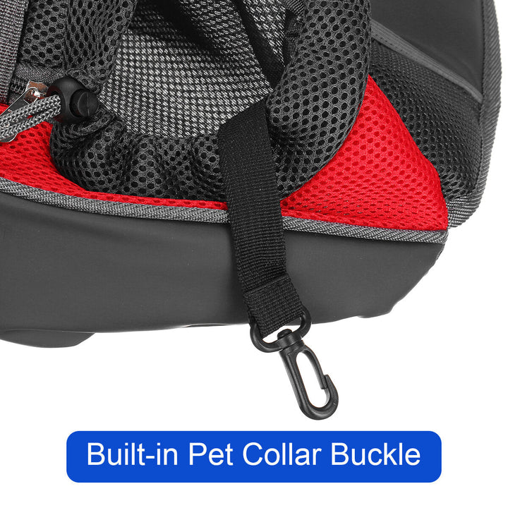 Outdoor Breathable Pet Puppy Dog Carry Shoulder Carrier Bag with Mobile Phone Storage Pack Image 6