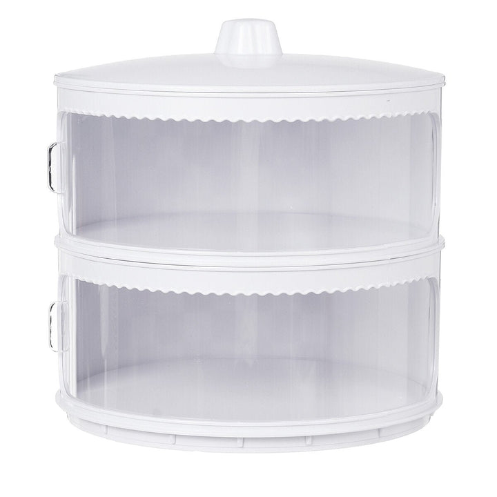 Multi-Layer Dish Cover Insulation Dust Proof Kitchen Meal Food Transparent Cover Image 1