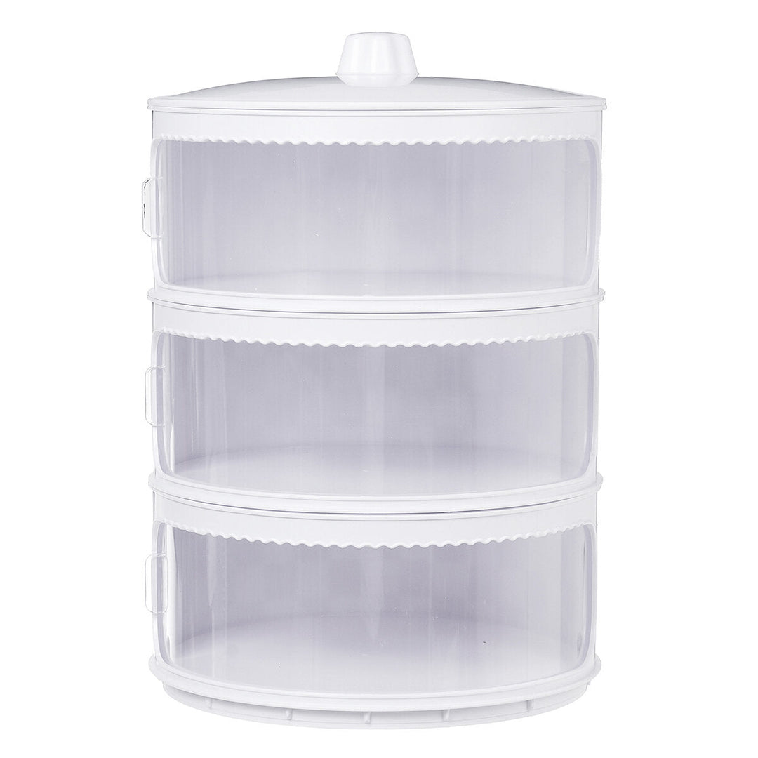 Multi-Layer Dish Cover Insulation Dust Proof Kitchen Meal Food Transparent Cover Image 5