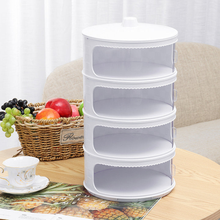 Multi-Layer Dish Cover Insulation Dust Proof Kitchen Meal Food Transparent Cover Image 6