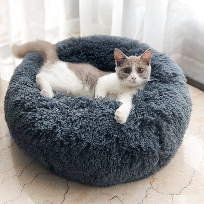 Multicolor Cat/Dog Pet Bed Super Soft Warm Round Depth Super Cute Kennel Image 2