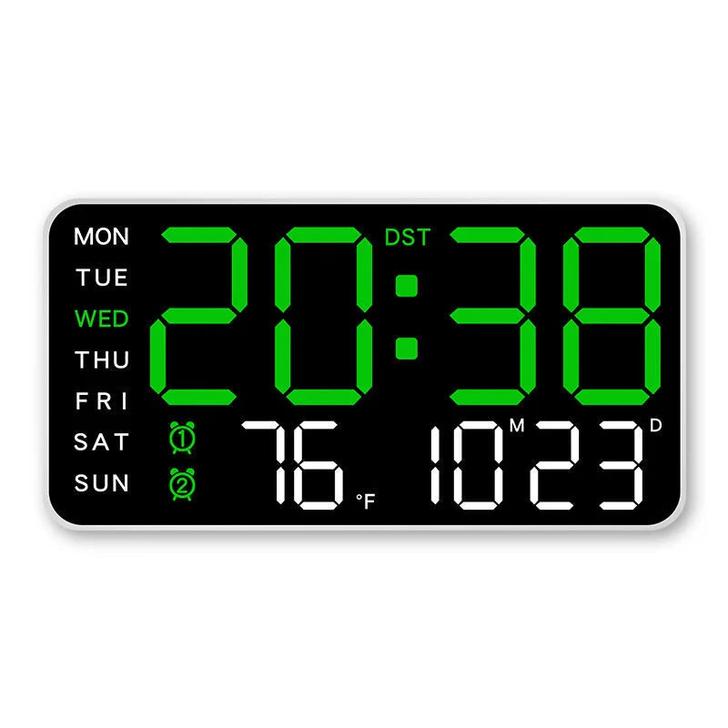 Multifunctional LED Digital Wall Clock - Borderless, Hanging or Standing Display for Living Room Image 6