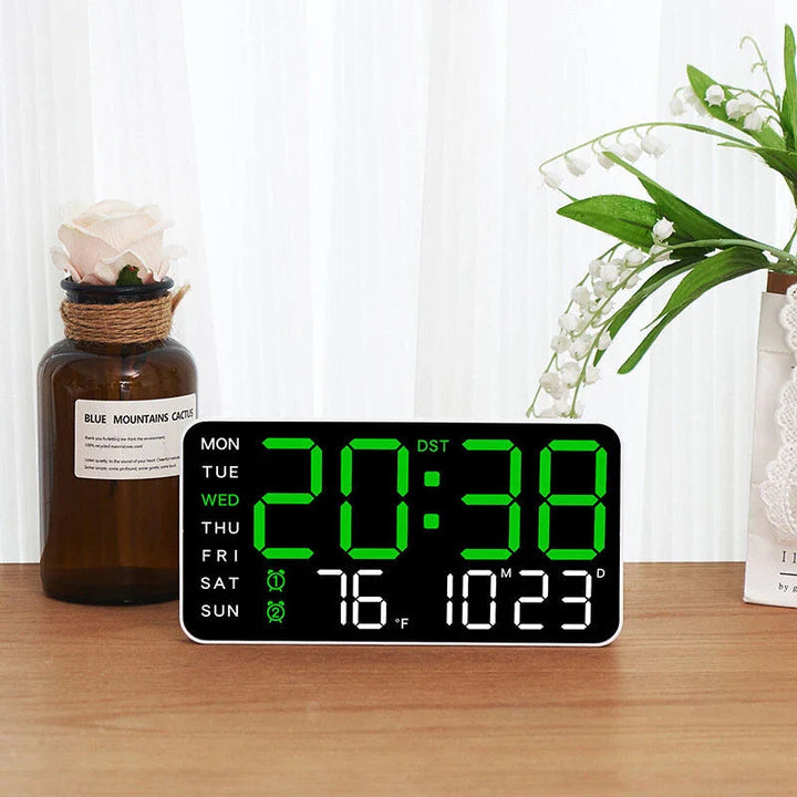 Multifunctional LED Digital Wall Clock - Borderless, Hanging or Standing Display for Living Room Image 8