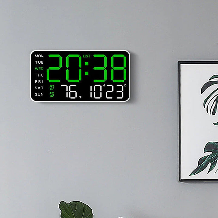 Multifunctional LED Digital Wall Clock - Borderless, Hanging or Standing Display for Living Room Image 12