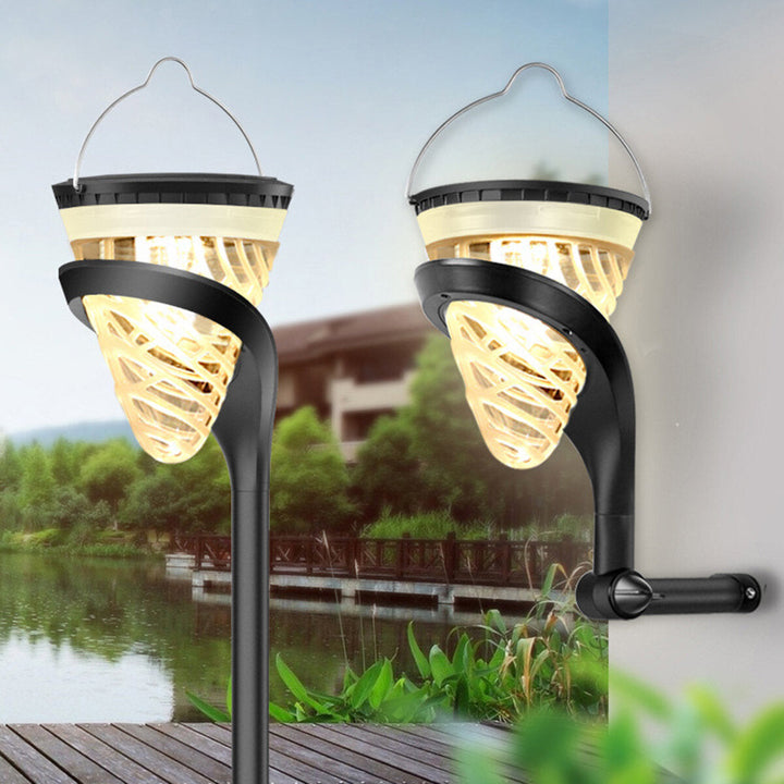 Mutifunction LED Solar PoweredOutdoor Wall Light Waterproof Colorful Garden Lawn Ground Path Lamp Hanging Decotation Image 3