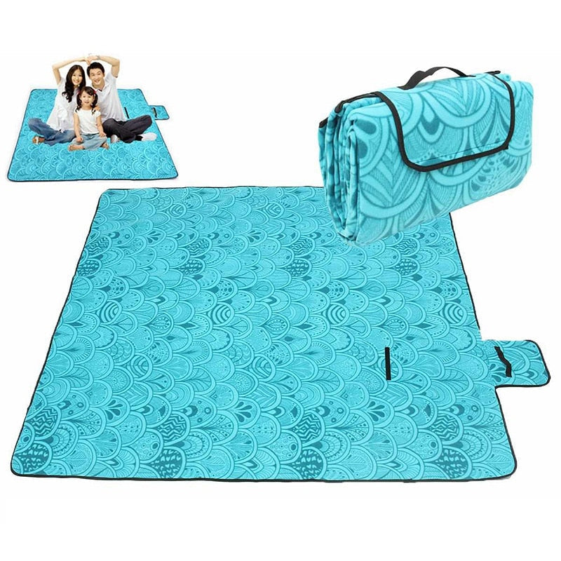 Outdoor Picnic Blanket Waterproof Extra Large Folding Picnic Mat Beach Blanket With Waterproof Backing For Family Image 1