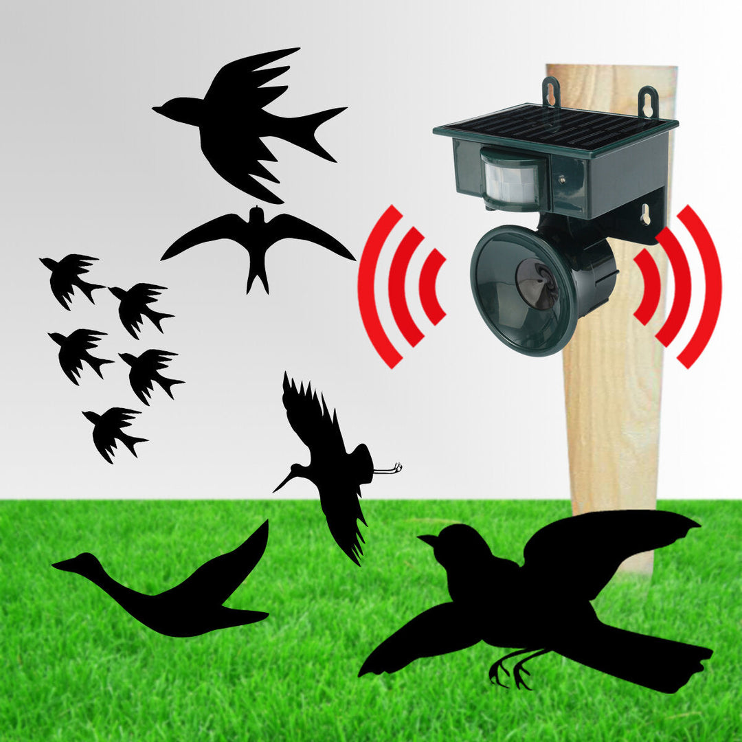 Outdoor Solar PIR Sensor Pest Repeller Animal Repeller Bats Bird Dogs Scarer Image 3