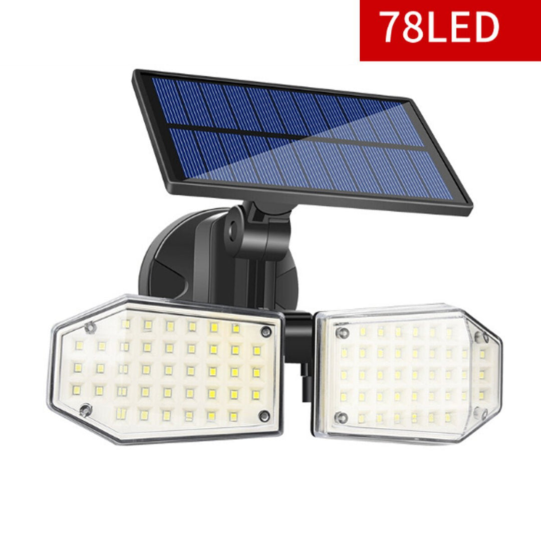 Outdoor Motion Sensor LED Solar Light 78LED/130COB Three Modes Waterproof Security Wall Lamp for Garden Street Image 1