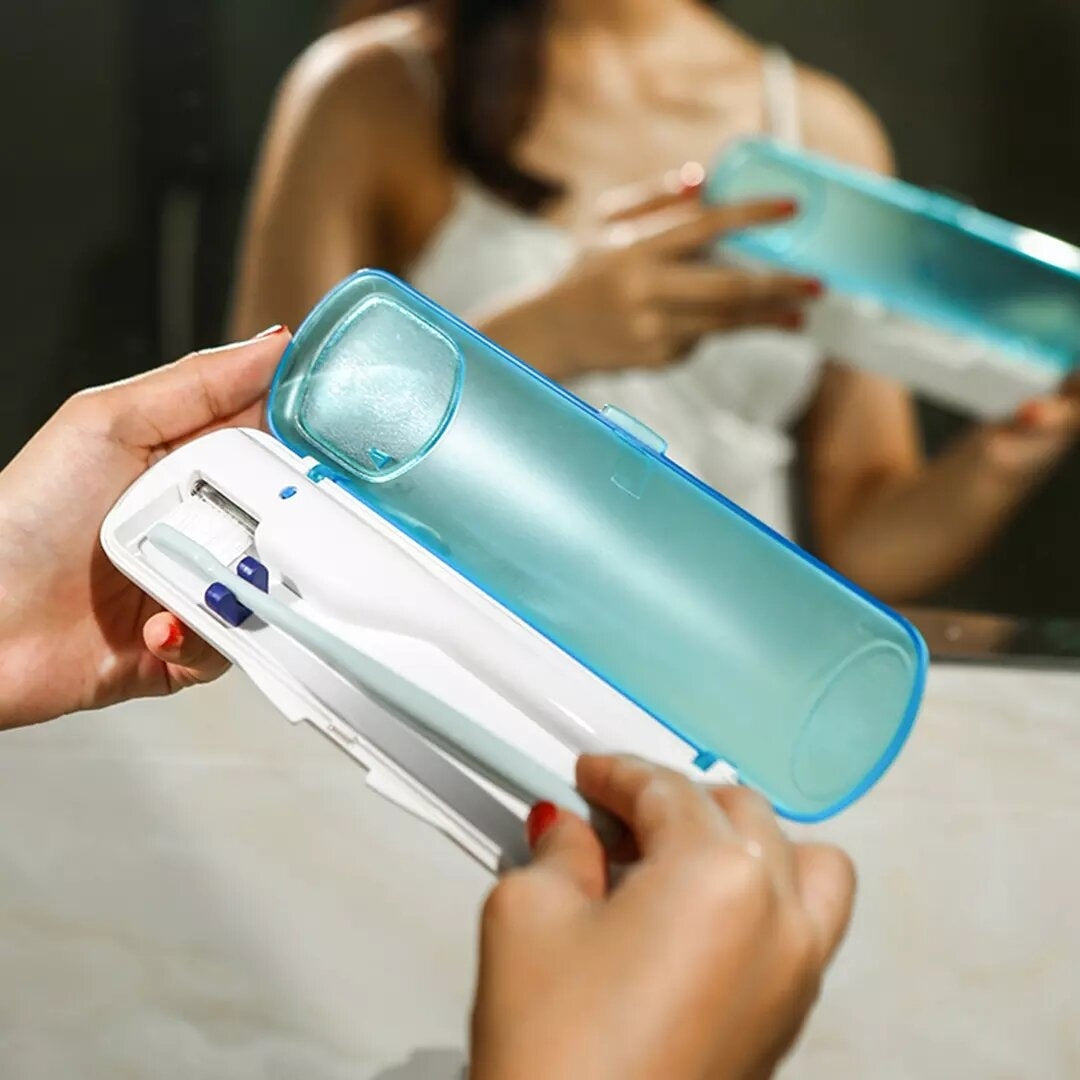 Outdoor Travel Portable Toothbrush Disinfection Case Storage Box UV Toothbrush Sterilizer Oral Hygiene Home Clean Image 3