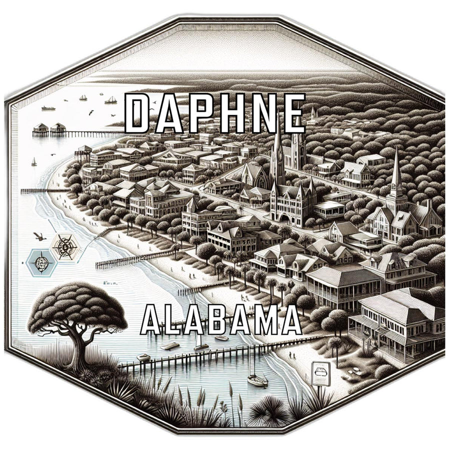 Daphne Alabama Travel Destination Souvenir Vinyl Decal Sticker Image 1