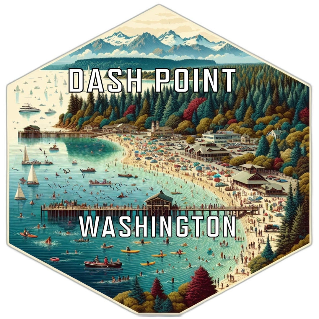 Dash Point Washington Travel Destination Souvenir Vinyl Decal Sticker Image 1