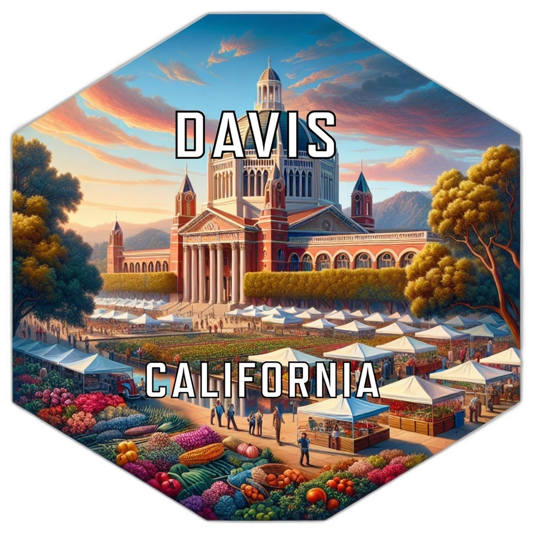 Davis California Travel Destination Souvenir Vinyl Decal Sticker Image 1