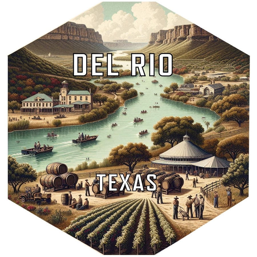 Del Rio Texas Travel Destination Souvenir Vinyl Decal Sticker Image 1