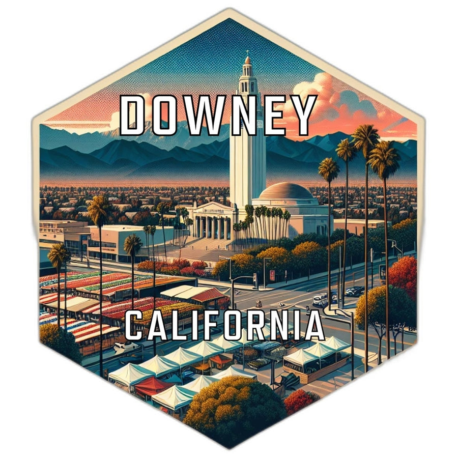 Downey California Travel Destination Souvenir Vinyl Decal Sticker Image 1