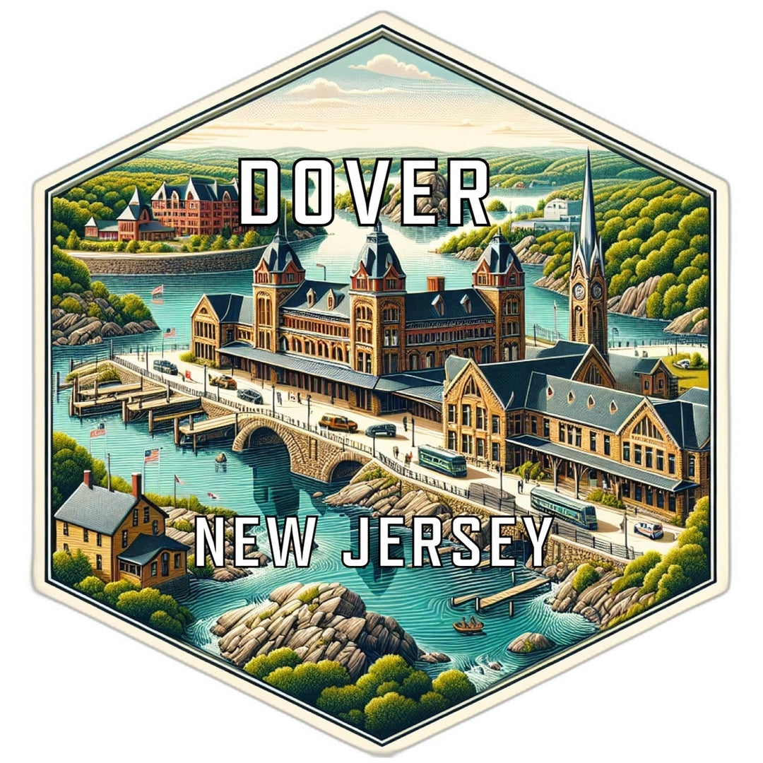 Dover Jersey Travel Destination Souvenir Vinyl Decal Sticker Image 1