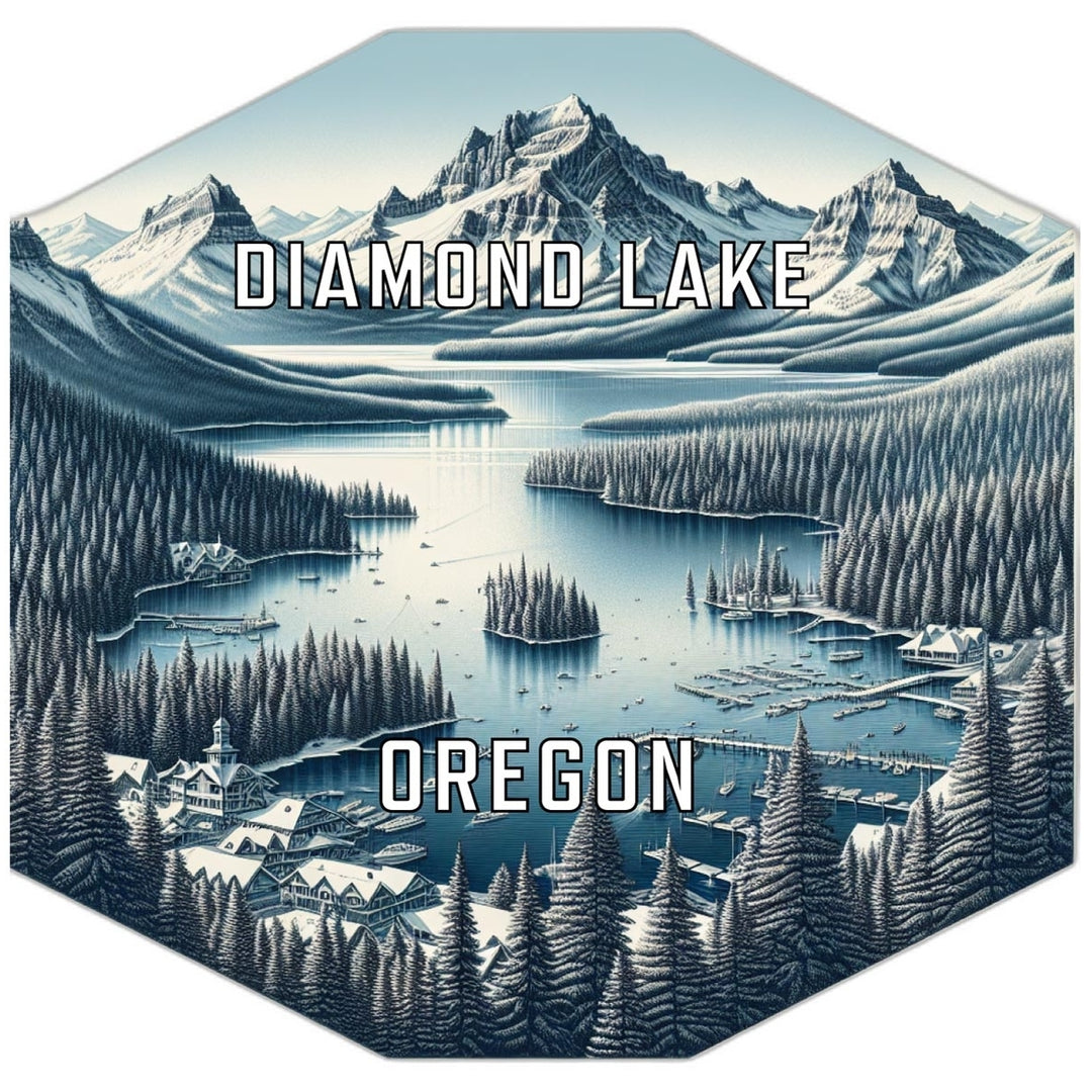 Diamond Lake Oregon Travel Destination Souvenir Vinyl Decal Sticker Image 1