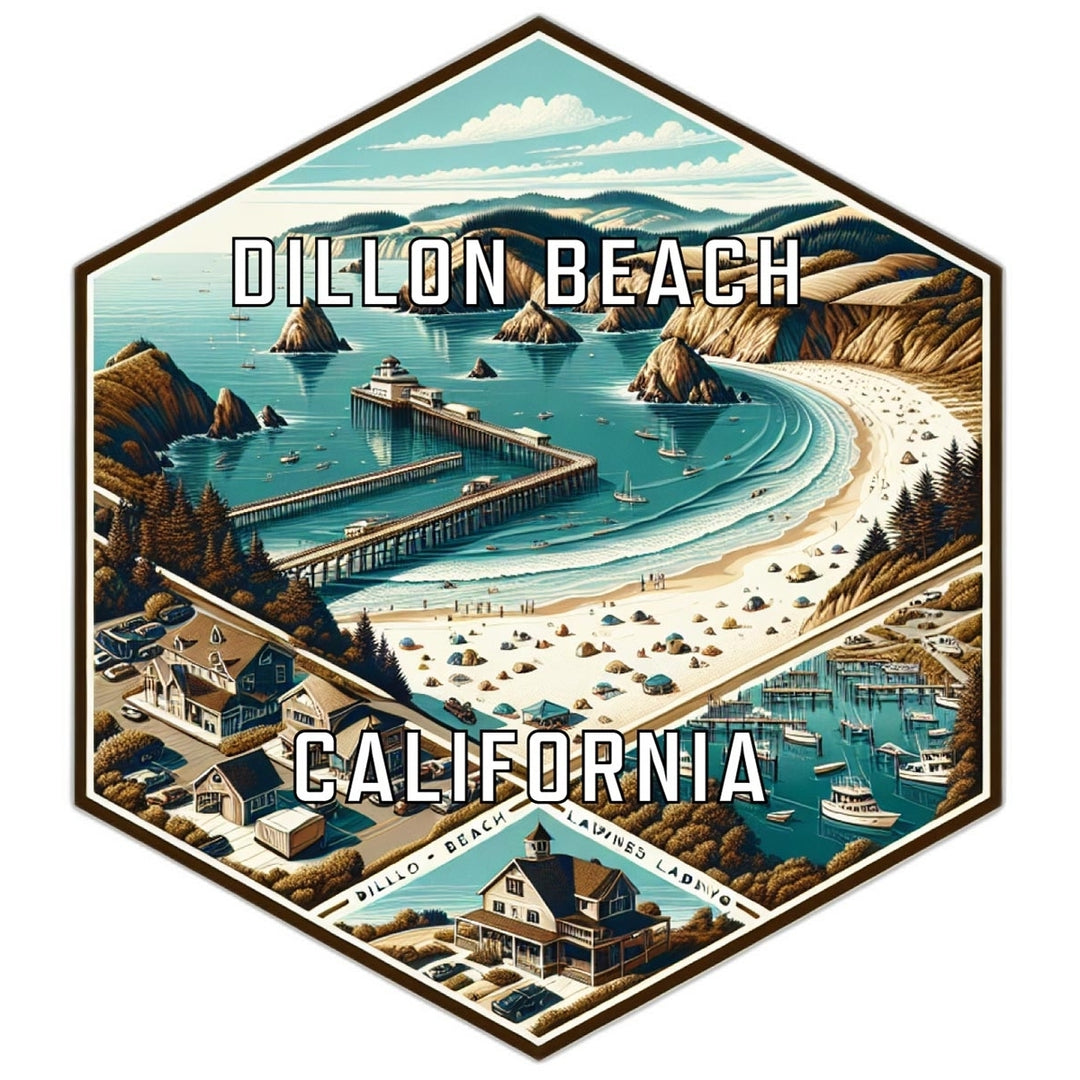 Dillon Beach California Travel Destination Souvenir Vinyl Decal Sticker Image 1