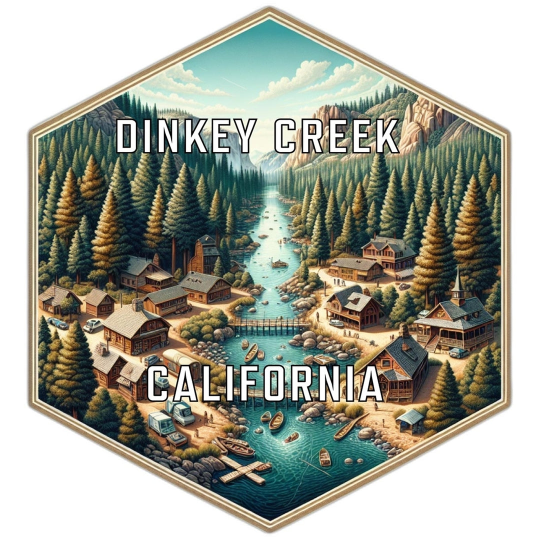 Dinkey Creek California Travel Destination Souvenir Vinyl Decal Sticker Image 1