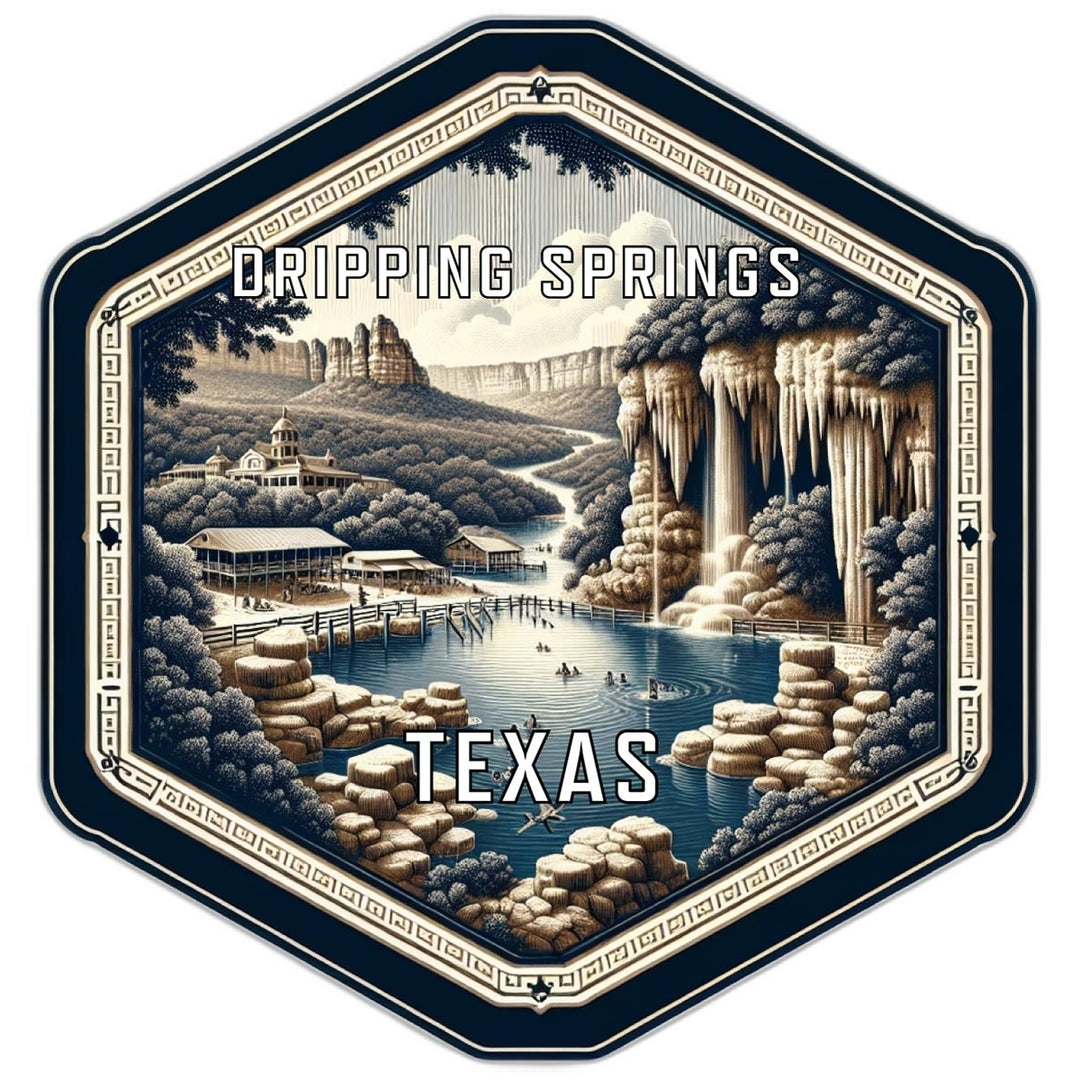 Dripping Springs Texas Travel Destination Souvenir Vinyl Decal Sticker Image 1