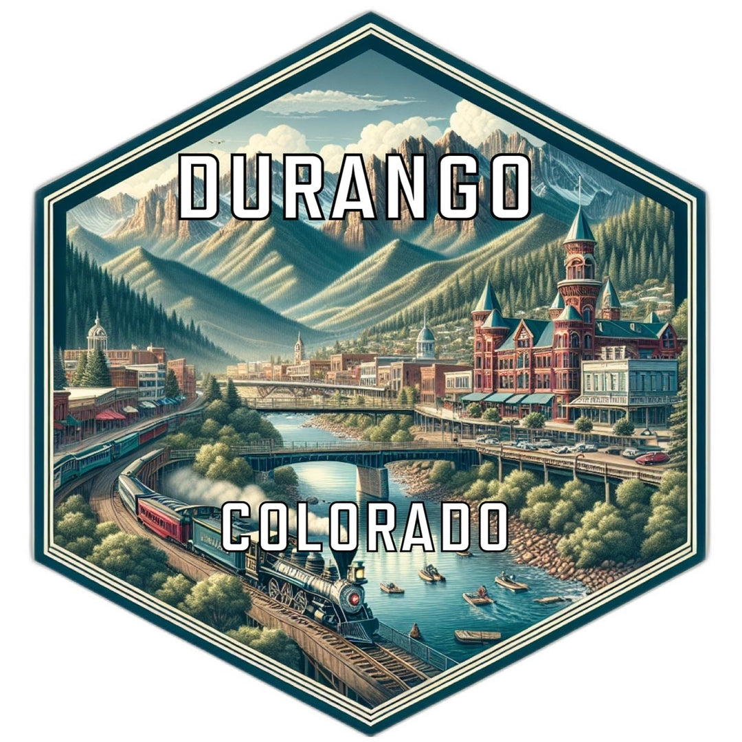 Durango Colorado Travel Destination Souvenir Vinyl Decal Sticker Image 1