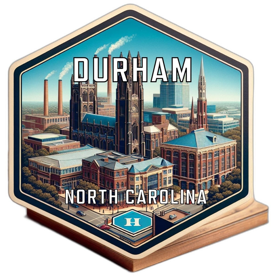 Durham North Carolina Travel Destination Souvenir Vinyl Decal Sticker Image 1