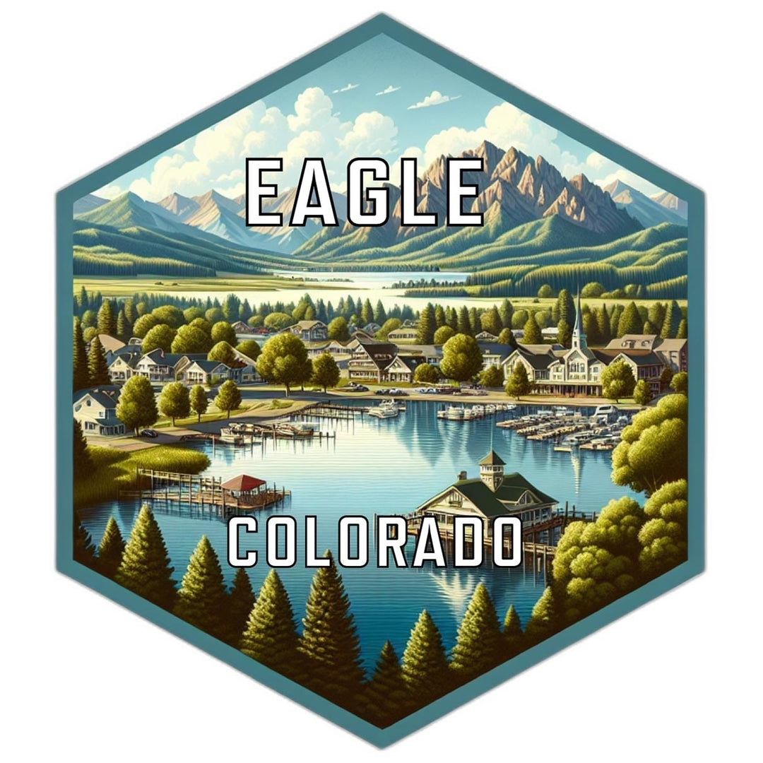 Eagle Colorado Travel Destination Souvenir Vinyl Decal Sticker Image 1