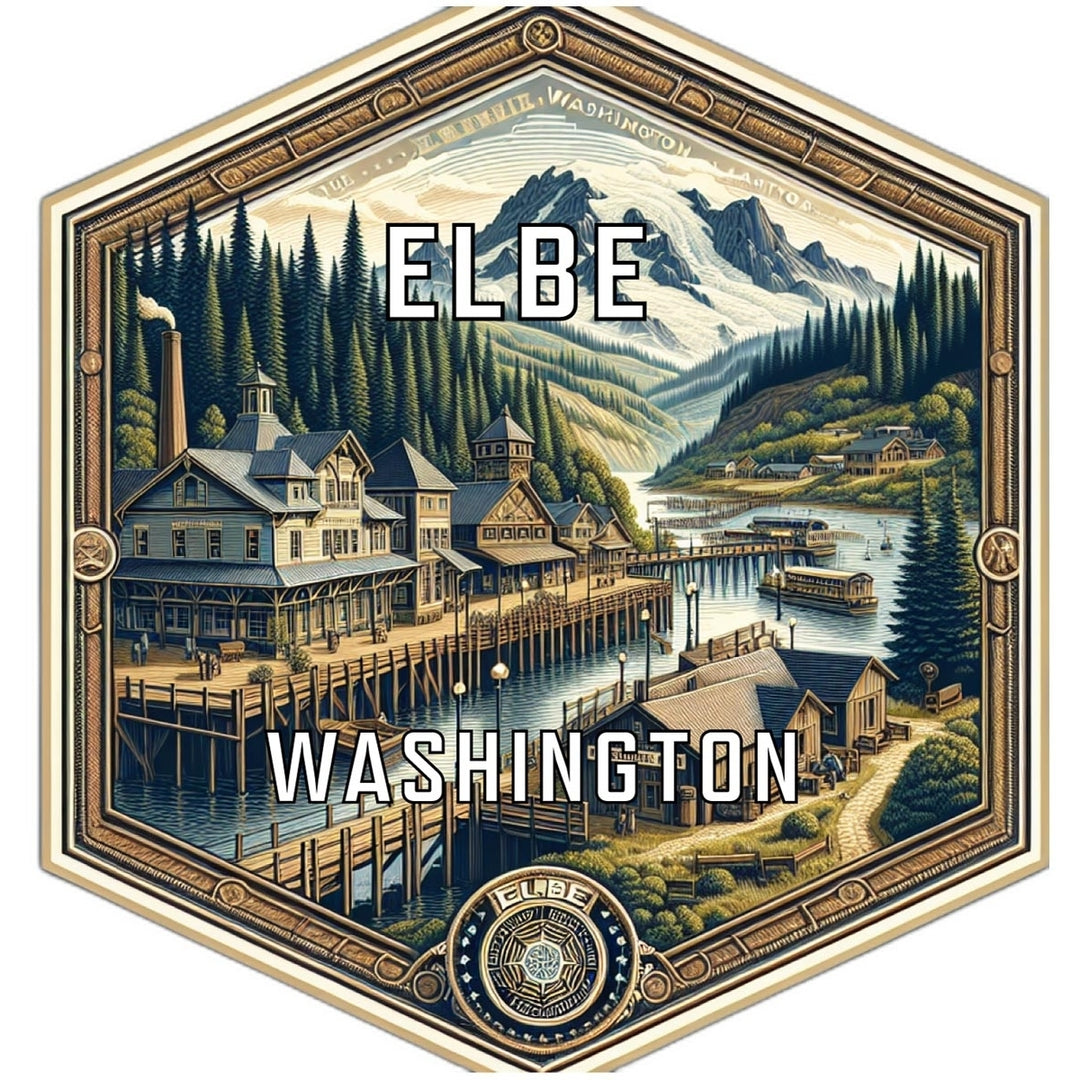 Elbe Washington Travel Destination Souvenir Vinyl Decal Sticker Image 1