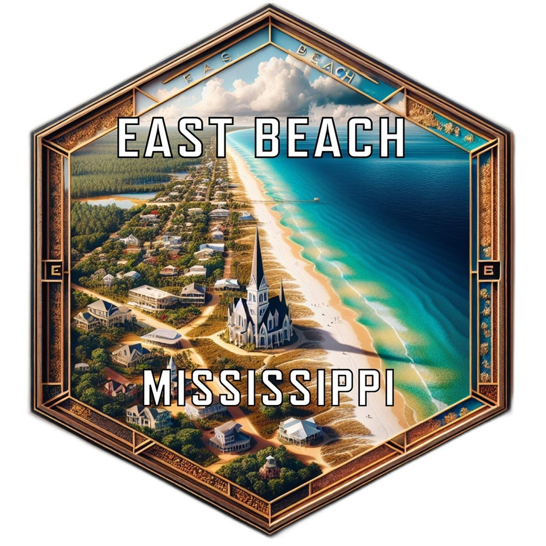 East Beach Mississippi Travel Destination Souvenir Vinyl Decal Sticker Image 1