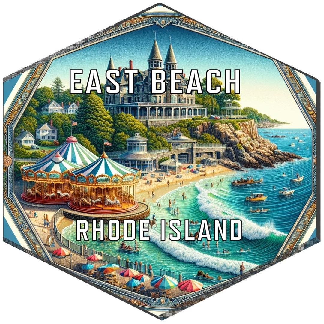 East Beach Rhode Island Travel Destination Souvenir Vinyl Decal Sticker Image 1