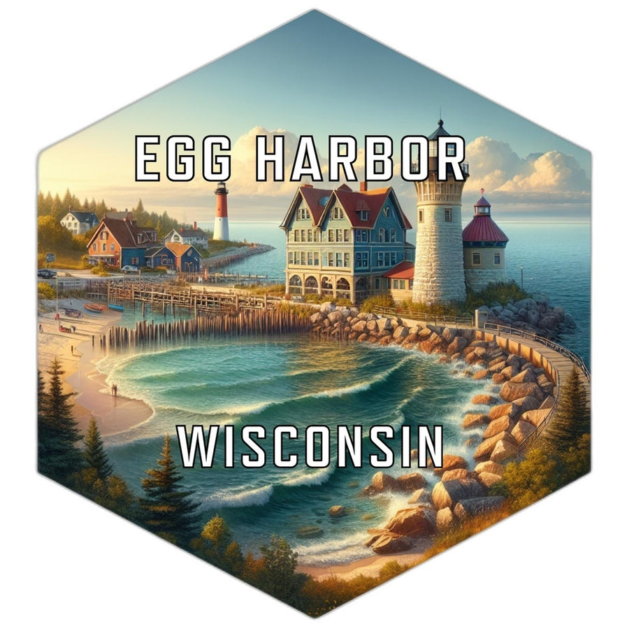 Egg Harbor Wisconsin Travel Destination Souvenir Vinyl Decal Sticker Image 1