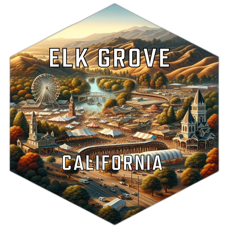 Elk Grove California Travel Destination Souvenir Vinyl Decal Sticker Image 1