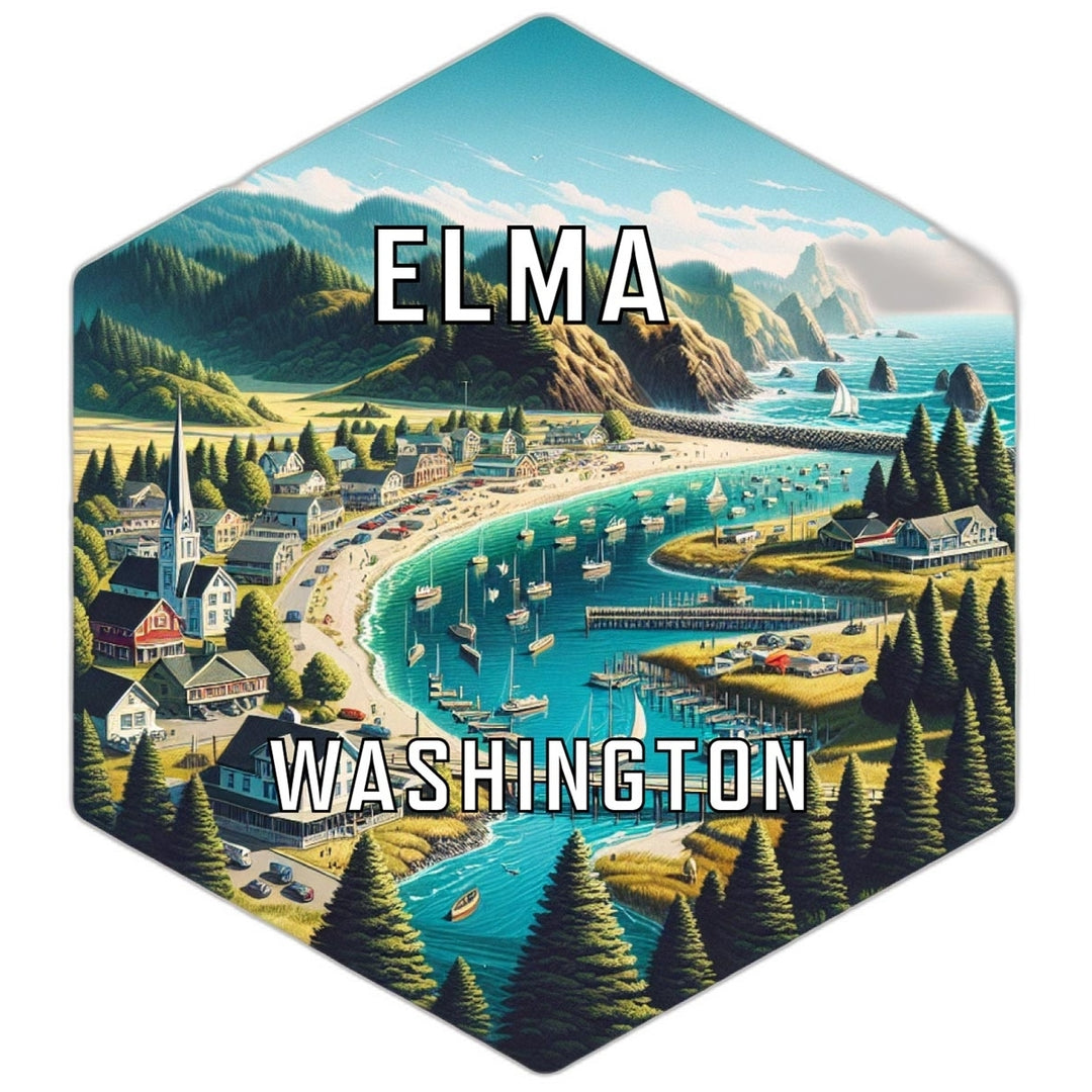 Elma Washington Travel Destination Souvenir Vinyl Decal Sticker Image 1