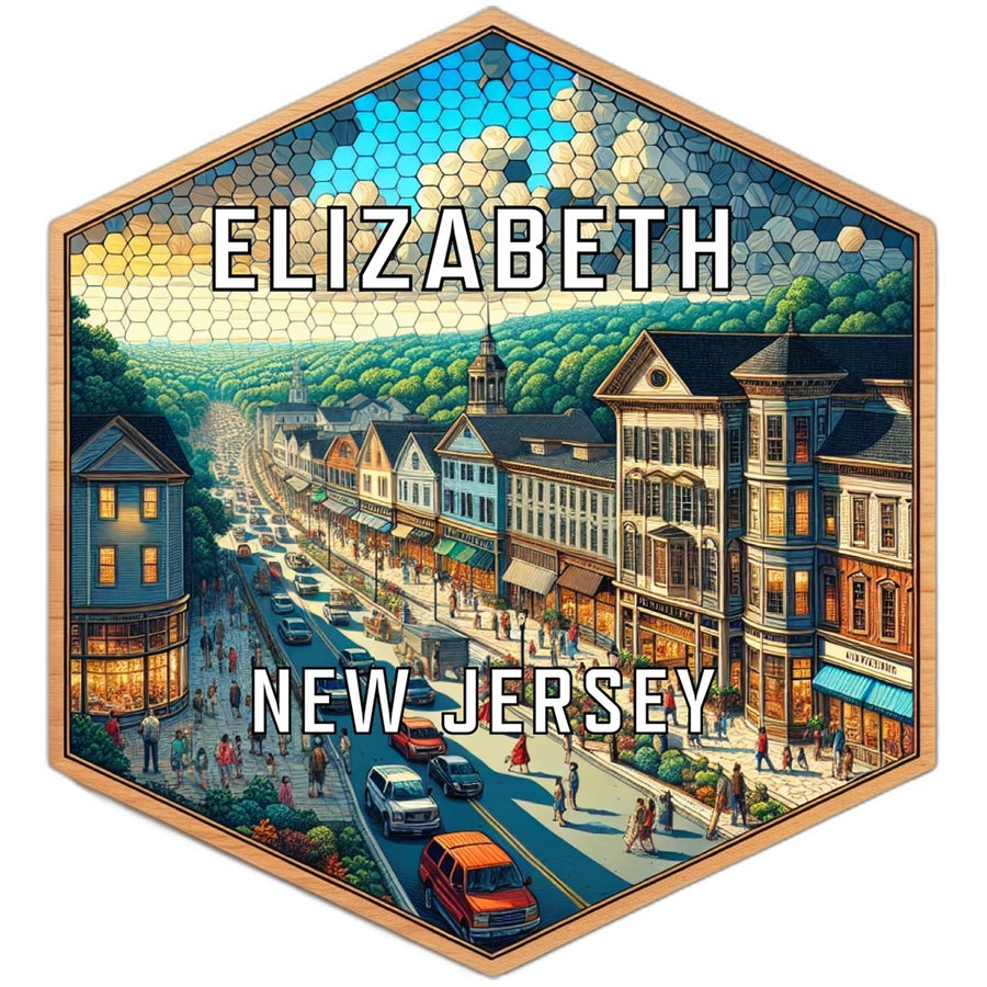 Elizabeth Jersey Travel Destination Souvenir Vinyl Decal Sticker Image 1