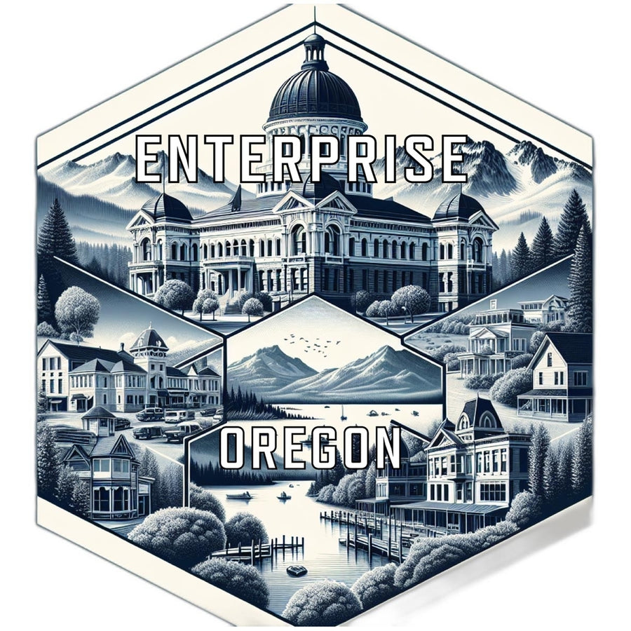 Enterprise Oregon Travel Destination Souvenir Vinyl Decal Sticker Image 1