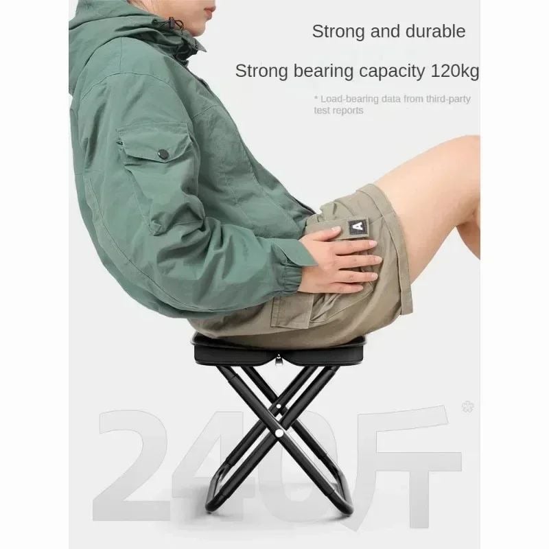 Portable Folding Camping ChairLightweight Travel Fishing Stool for Outdoor Image 5