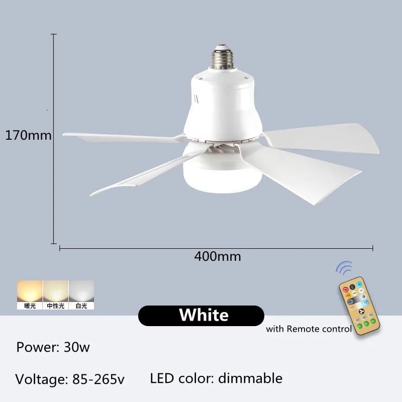 LED Ceiling Fan with Remote Control Dimmable Quiet Image 1